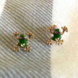 Betsy Johnson frog earrings.